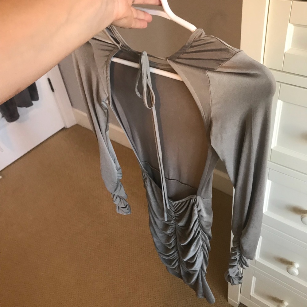 Lucy in the sky backless scrunch bodycon dress